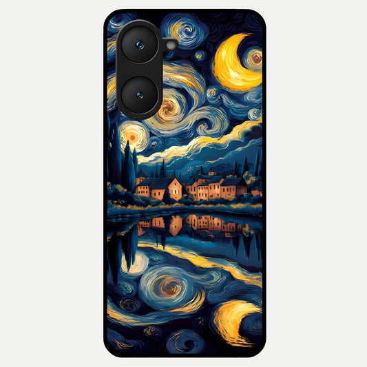  Starry Sky Serenity Glass Case for iQOO Z9 lite back cover – full design glossy printed glass finish