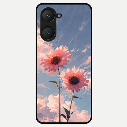  Sun Moon Balance Glass Case for iQOO Z9 lite back cover – full design glossy printed glass finish