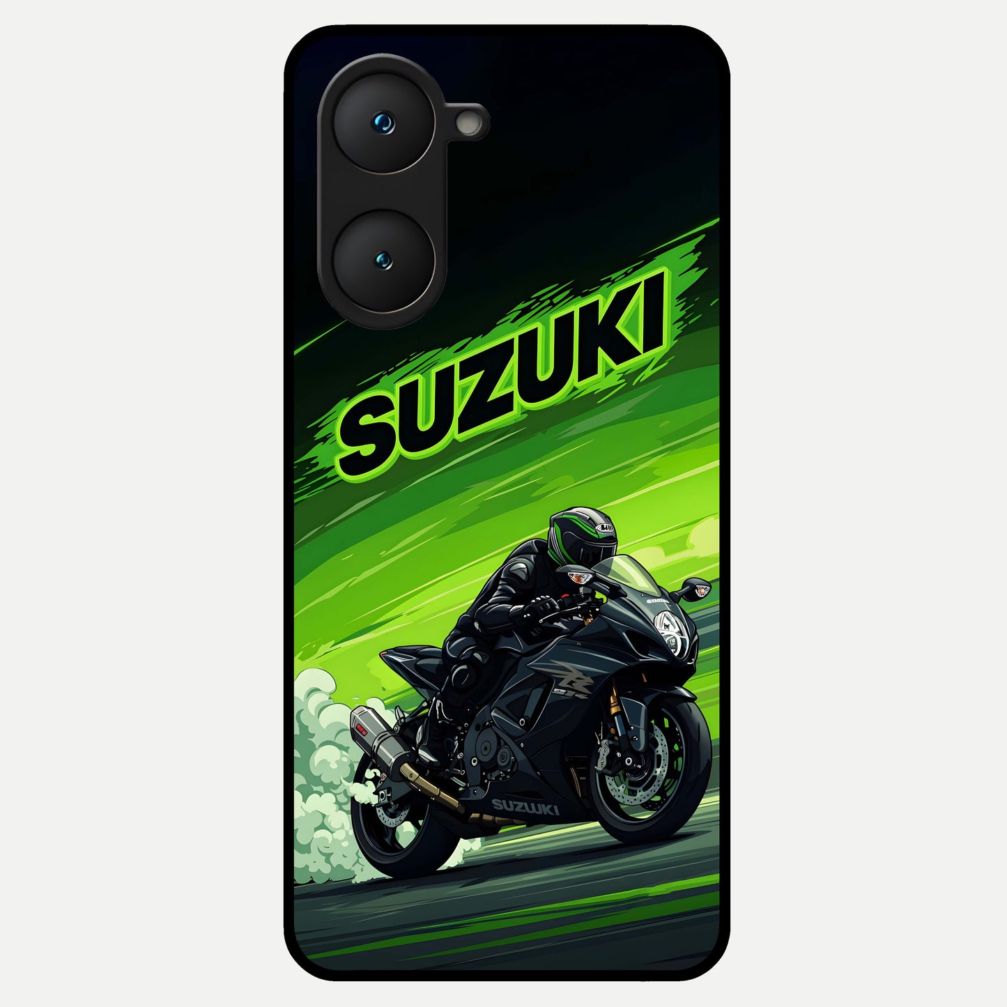  Suzuki Speed Beast Glass Case for iQOO Z9 lite back cover – full design glossy printed glass finish