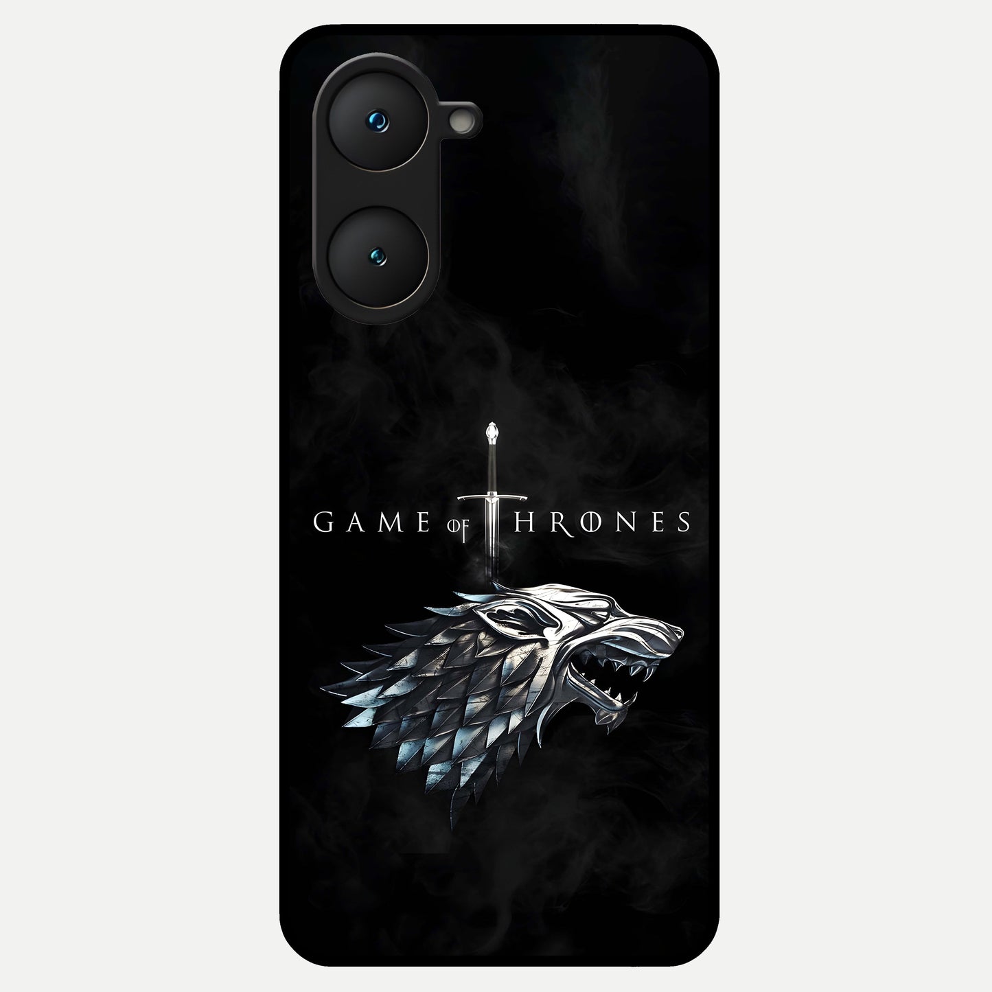  Throne Wolf Legacy Glass Case for iQOO Z9 lite back cover – full design glossy printed glass finish