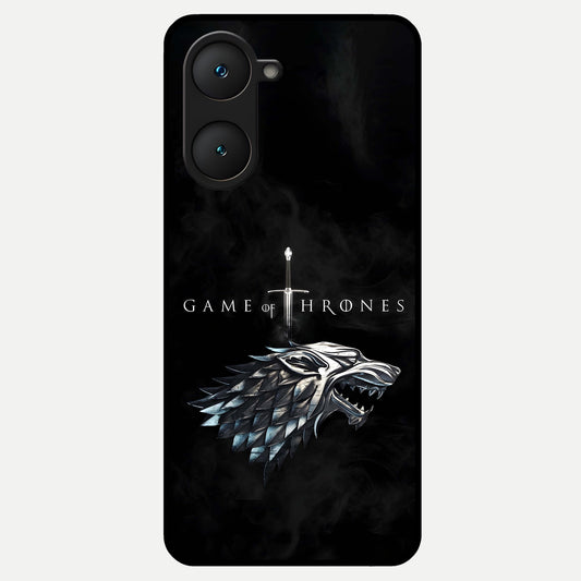  Throne Wolf Legacy Glass Case for iQOO Z9 lite back cover – full design glossy printed glass finish
