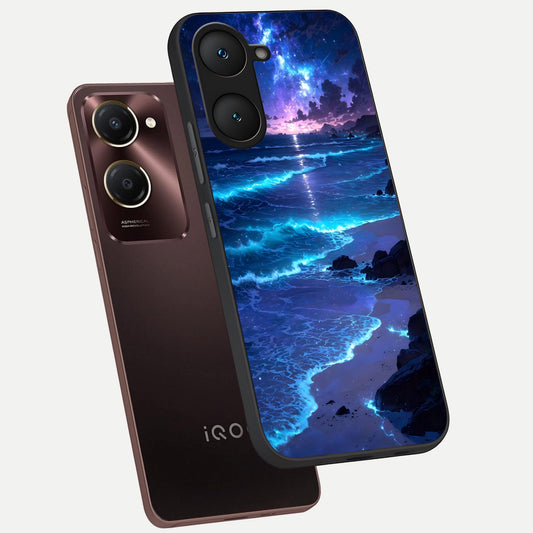  Classic Damn Look phone case for iQOO Z9 lite showing premium glass back cover with detailed artwork