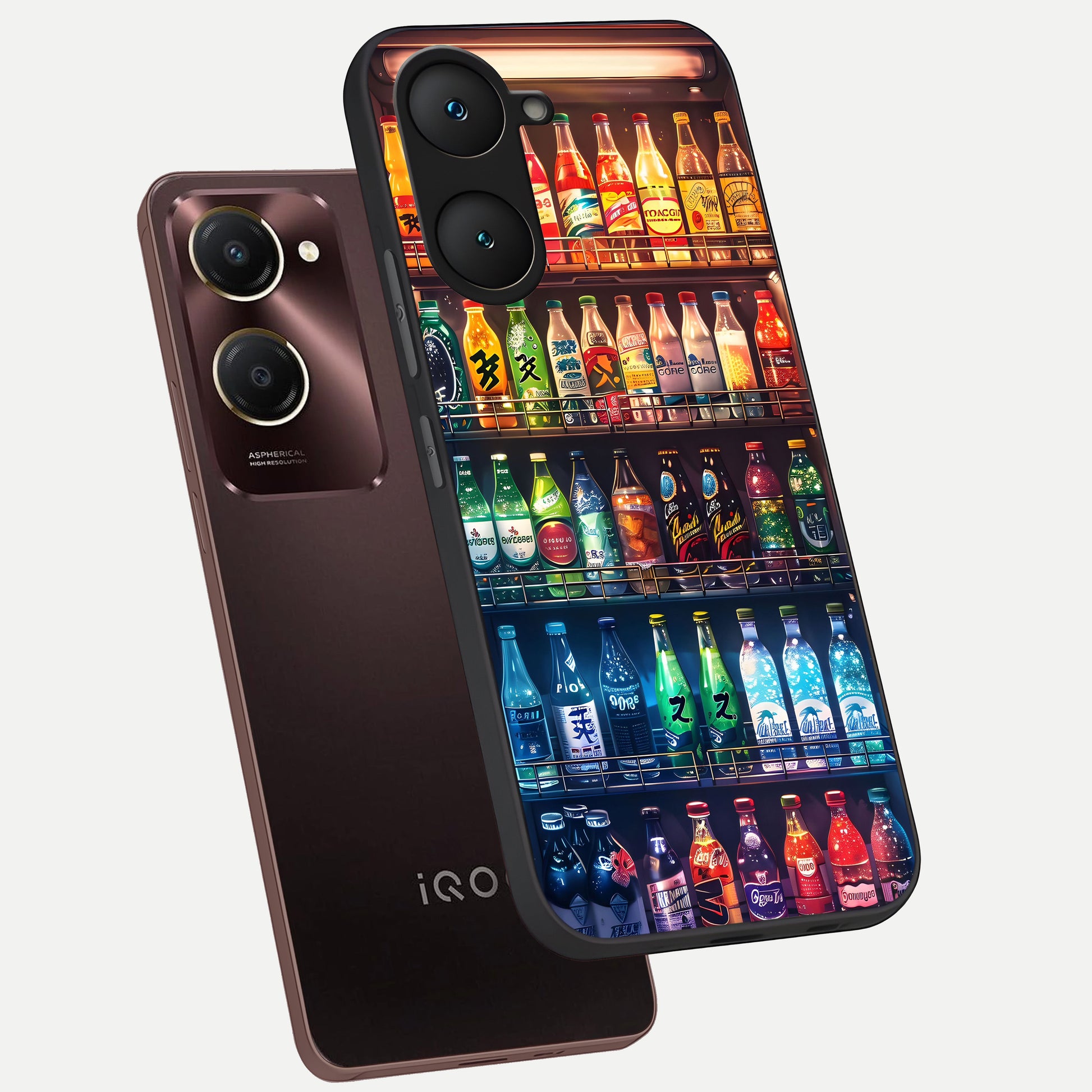  Colorfull Tree phone case for iQOO Z9 lite showing premium glass back cover with detailed artwork
