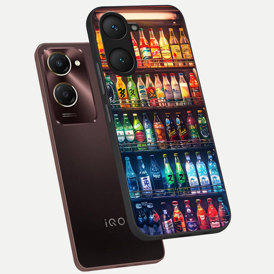  Colorfull Tree phone case for iQOO Z9 lite showing premium glass back cover with detailed artwork