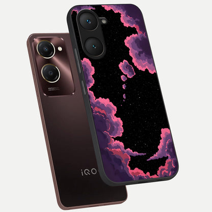  Cosmic Cloud Journey phone case for iQOO Z9 lite showing premium glass back cover with detailed artwork