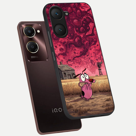 Courage Under Sky phone case for iQOO Z9 lite showing premium glass back cover with detailed artwork