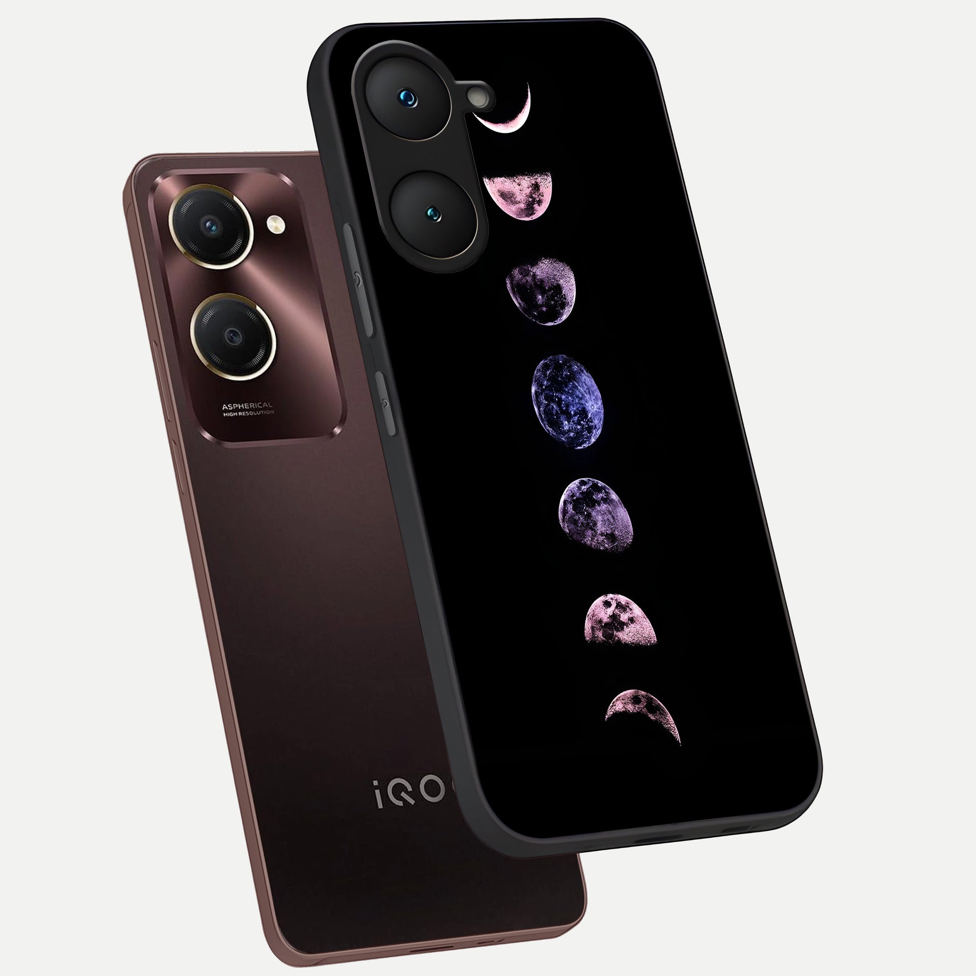  Crimson All Planets phone case for iQOO Z9 lite showing premium glass back cover with detailed artwork