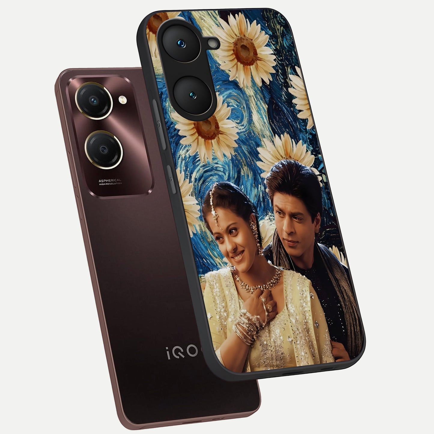  Eternal Love Story phone case for iQOO Z9 lite showing premium glass back cover with detailed artwork