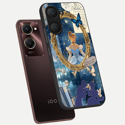  Midnight Queen phone case for iQOO Z9 lite showing premium glass back cover with detailed artwork