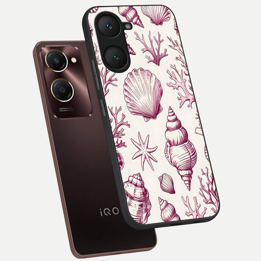  Pink Power Sparks phone case for iQOO Z9 lite showing premium glass back cover with detailed artwork