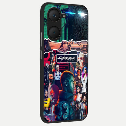  CYBERPUNK Legacy back cover for iQOO Z9 lite slim fit glass case with vibrant aesthetic design