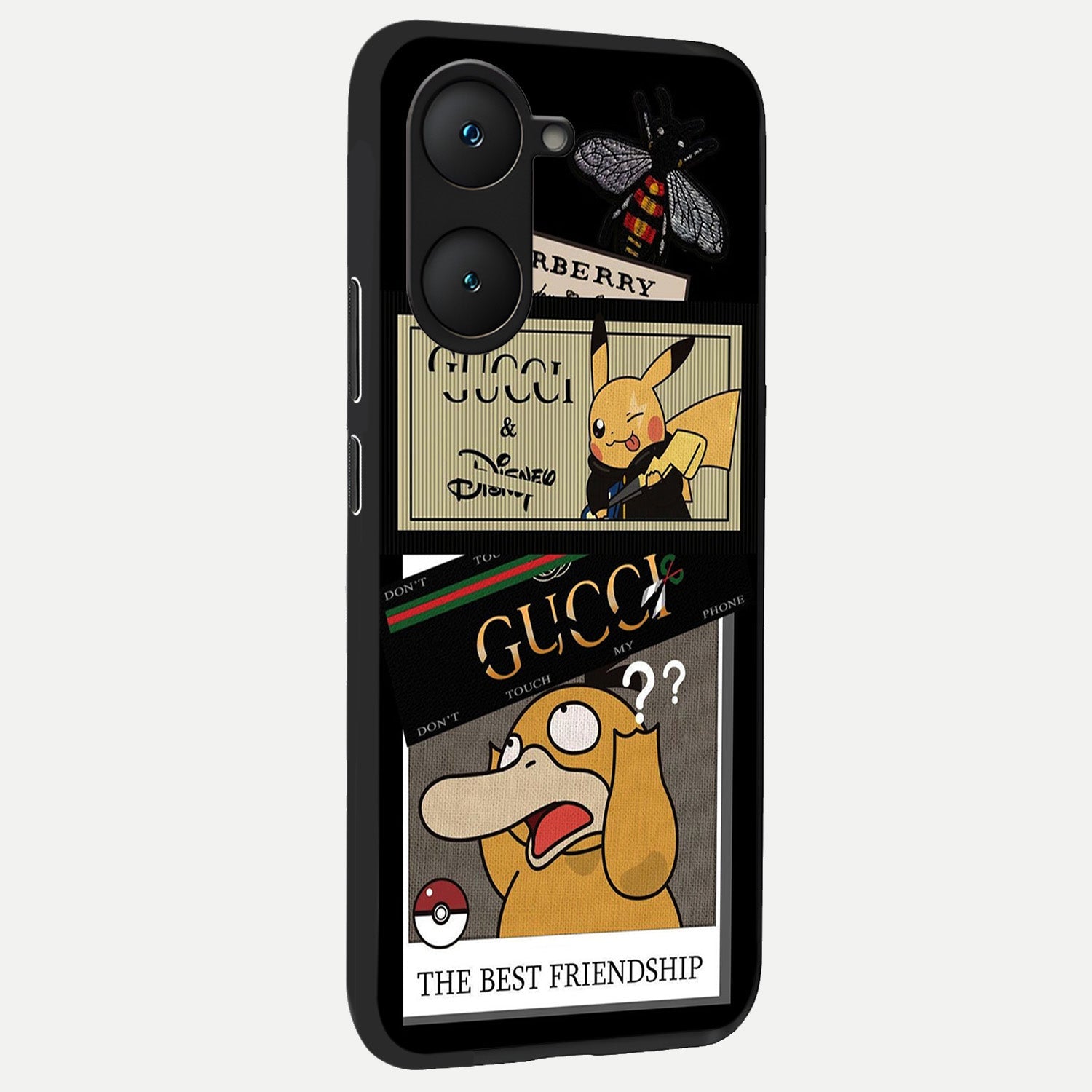  Cartoon Brand Play Mashup back cover for iQOO Z9 lite slim fit glass case with vibrant aesthetic design