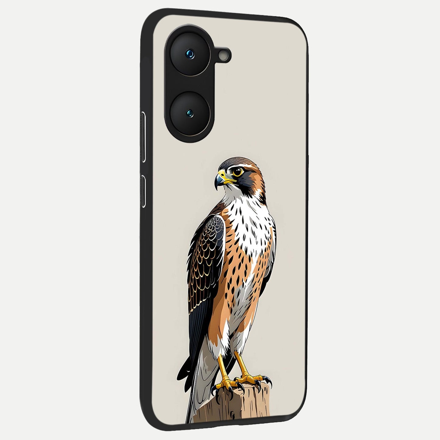  Clever Eagle back cover for iQOO Z9 lite slim fit glass case with vibrant aesthetic design