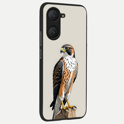  Clever Eagle back cover for iQOO Z9 lite slim fit glass case with vibrant aesthetic design