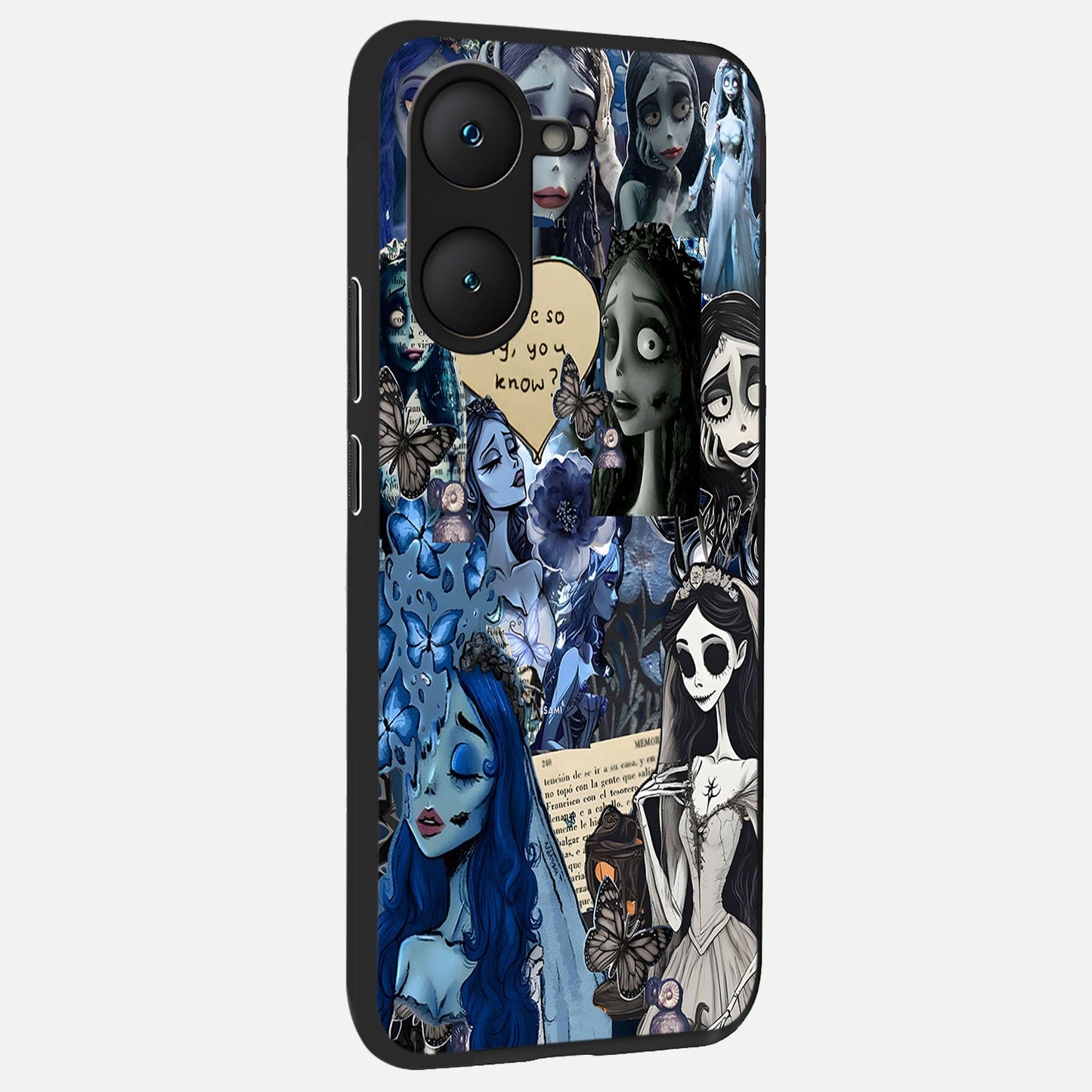  Corpse Bride Posters back cover for iQOO Z9 lite slim fit glass case with vibrant aesthetic design