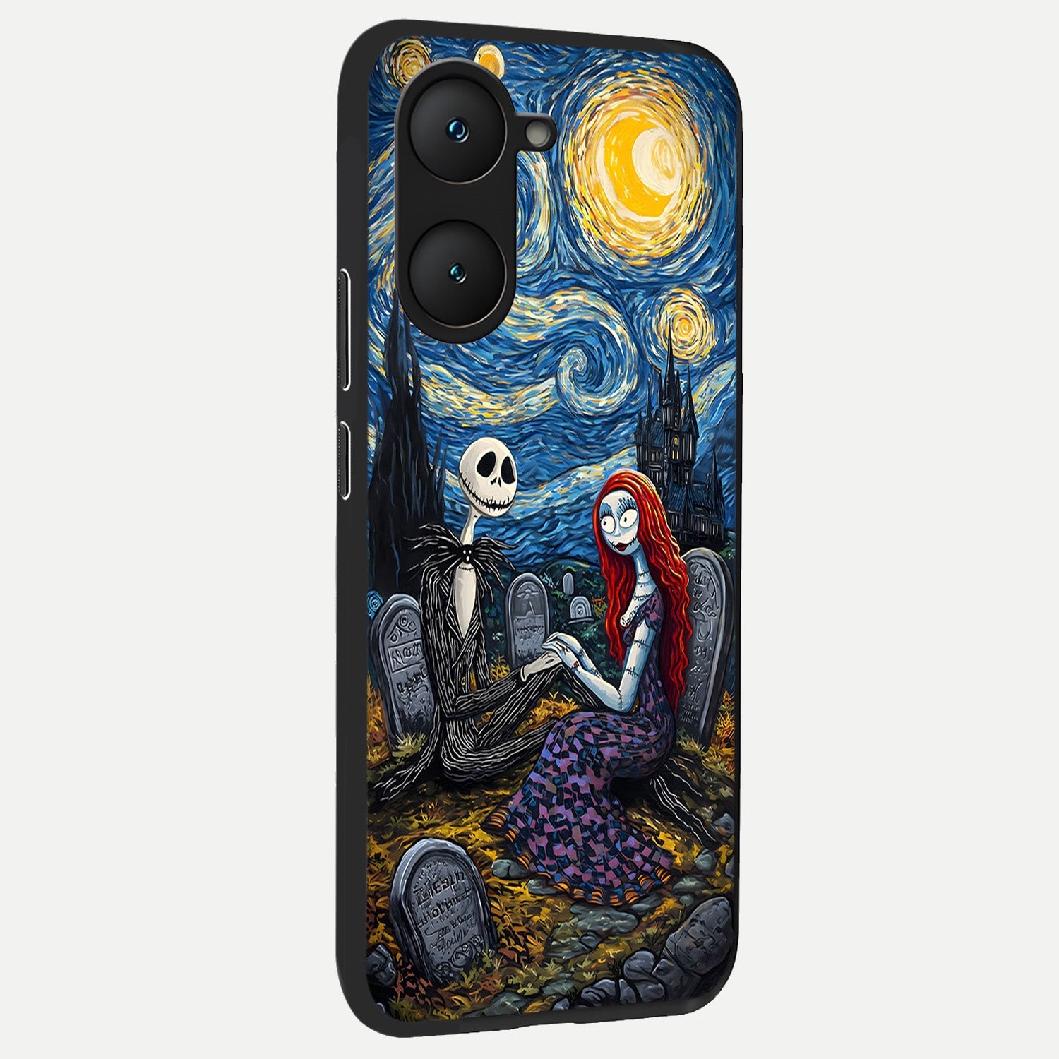  Eternal Night Love back cover for iQOO Z9 lite slim fit glass case with vibrant aesthetic design