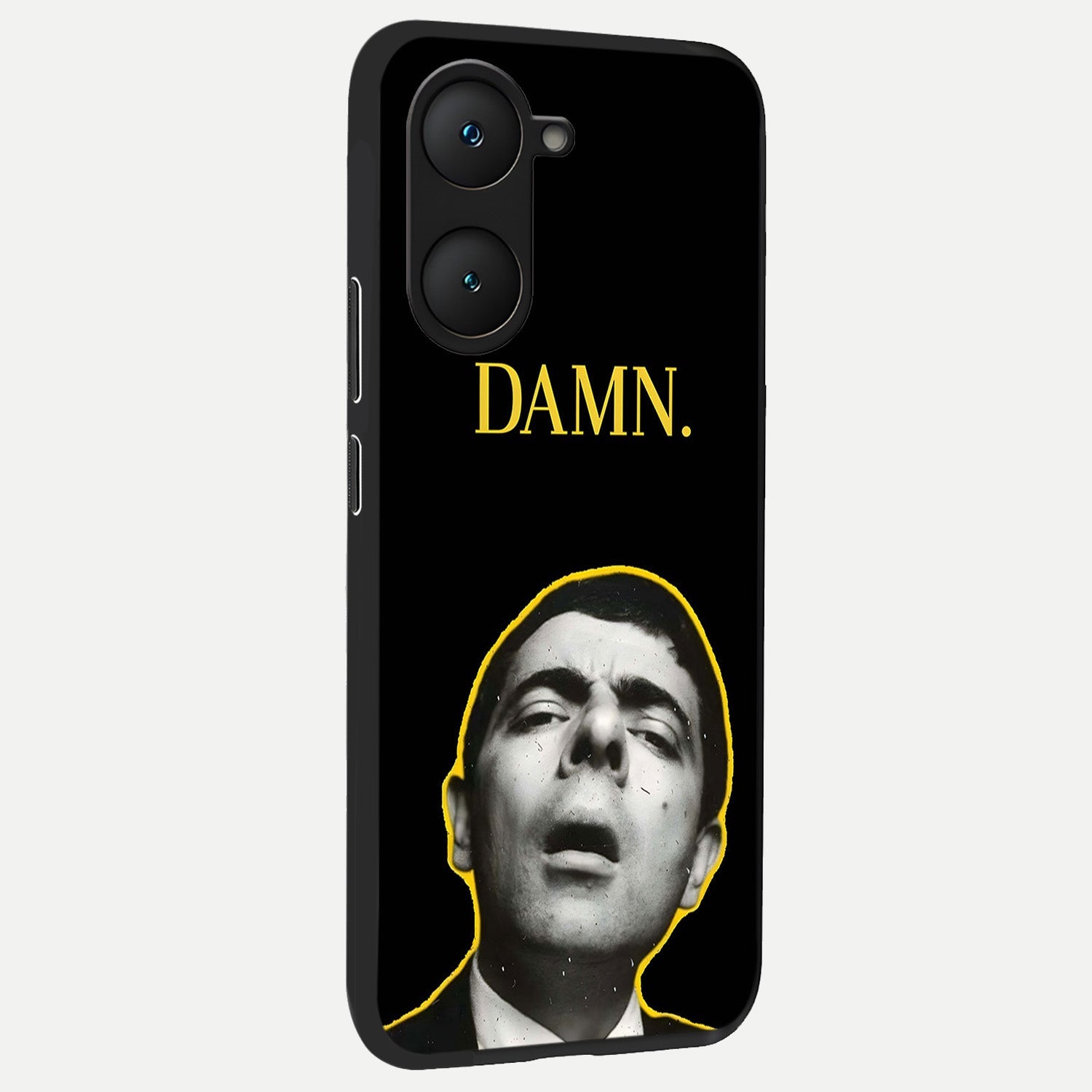  Mr Bean Damn back cover for iQOO Z9 lite slim fit glass case with vibrant aesthetic design