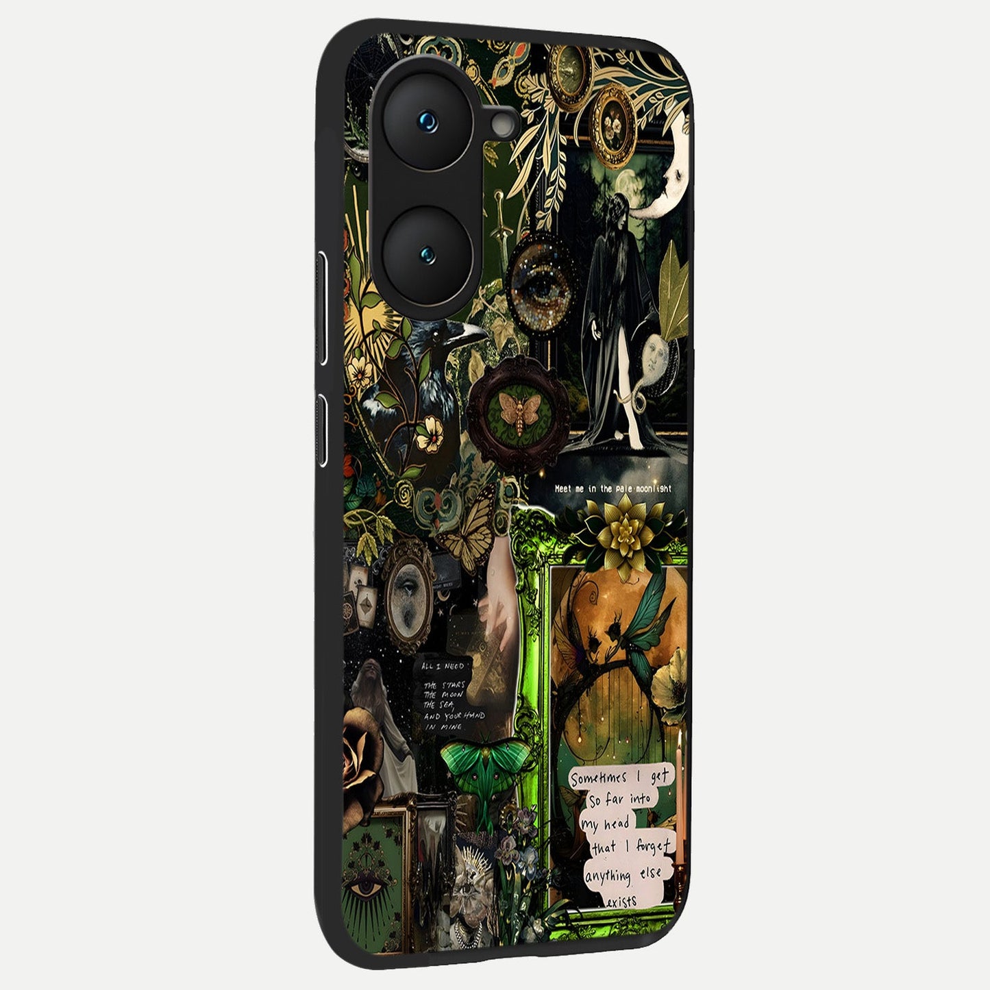  Mystic Woods Secret back cover for iQOO Z9 lite slim fit glass case with vibrant aesthetic design