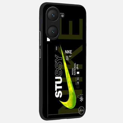  Neon Street Edition back cover for iQOO Z9 lite slim fit glass case with vibrant aesthetic design