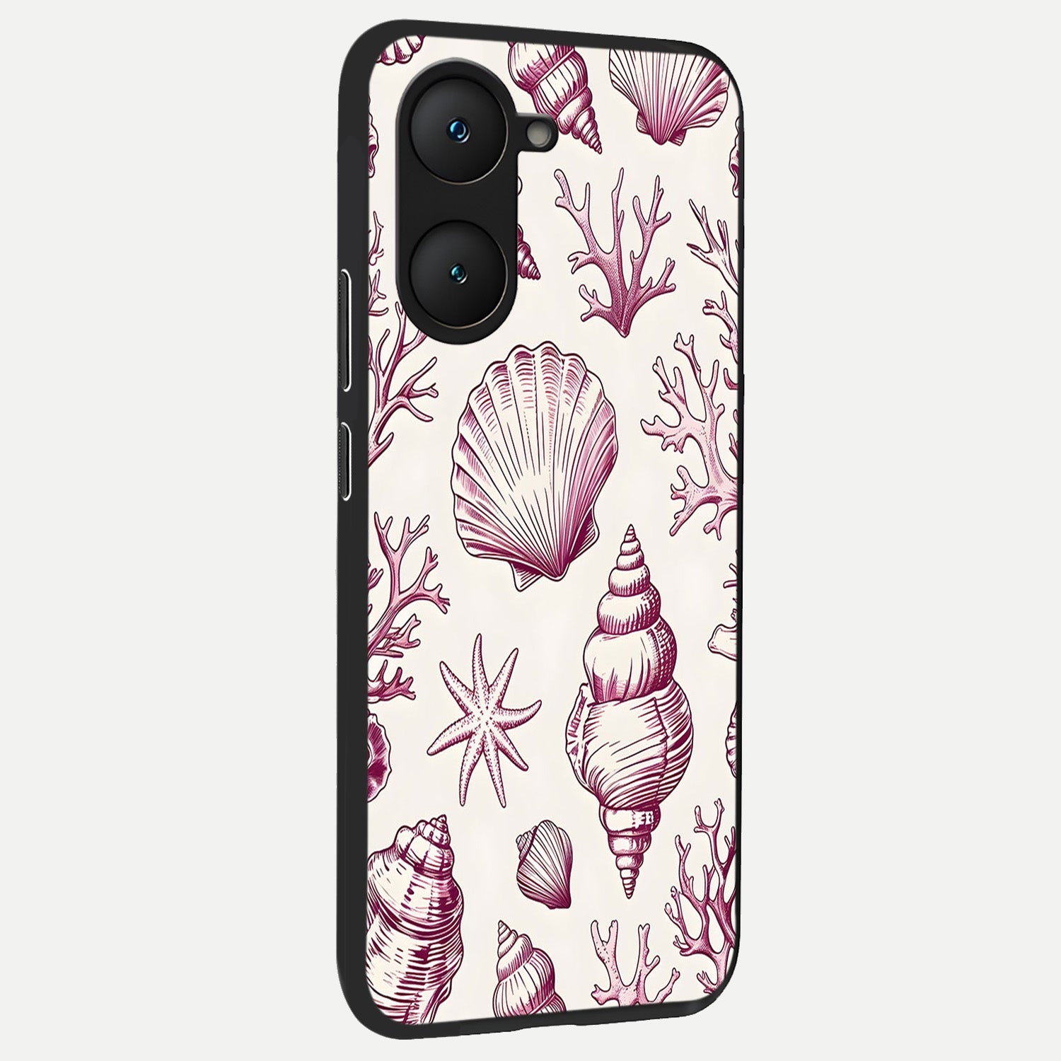  Pink Power Sparks back cover for iQOO Z9 lite slim fit glass case with vibrant aesthetic design