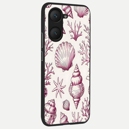  Pink Power Sparks back cover for iQOO Z9 lite slim fit glass case with vibrant aesthetic design