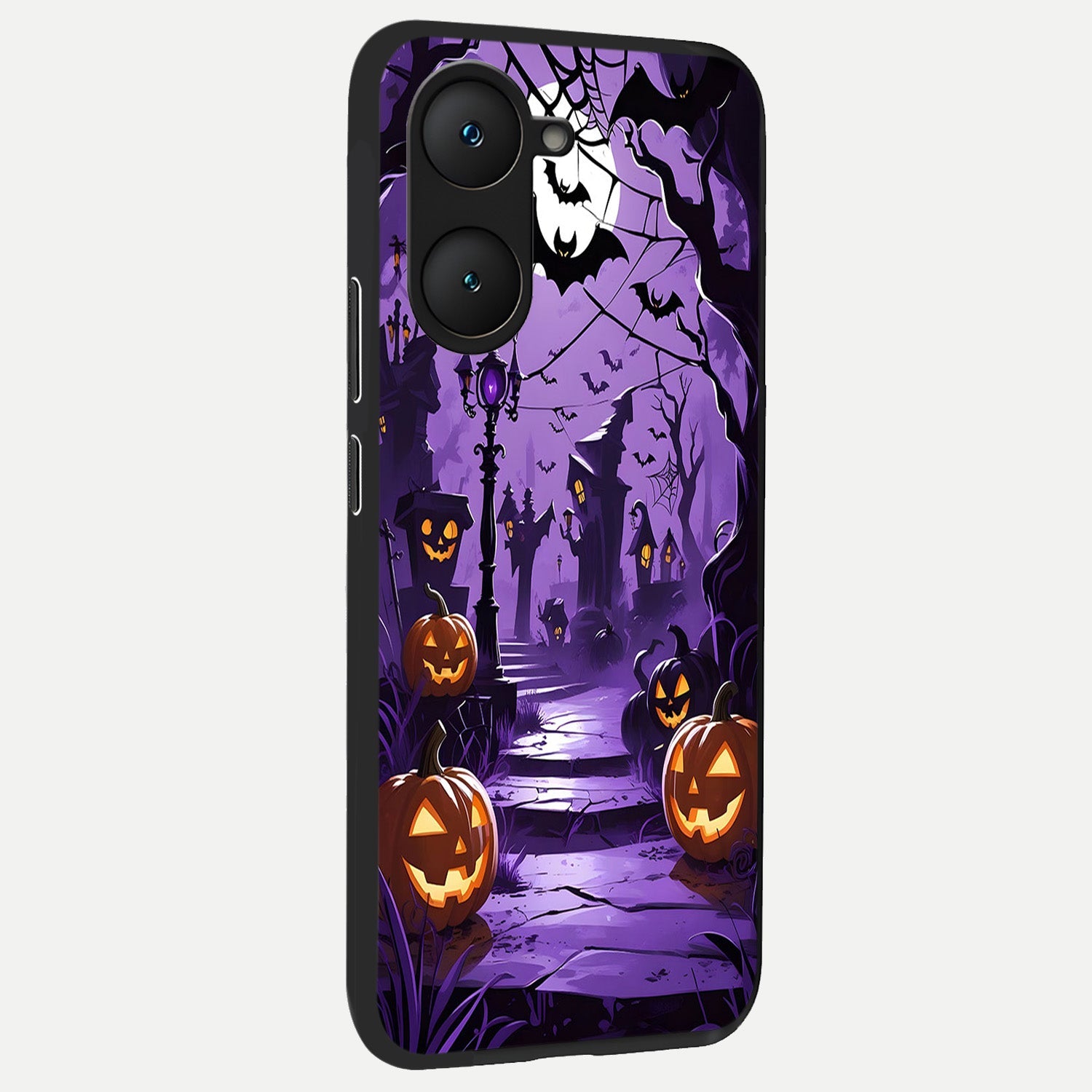  Pumpkin Patch Halloween back cover for iQOO Z9 lite slim fit glass case with vibrant aesthetic design