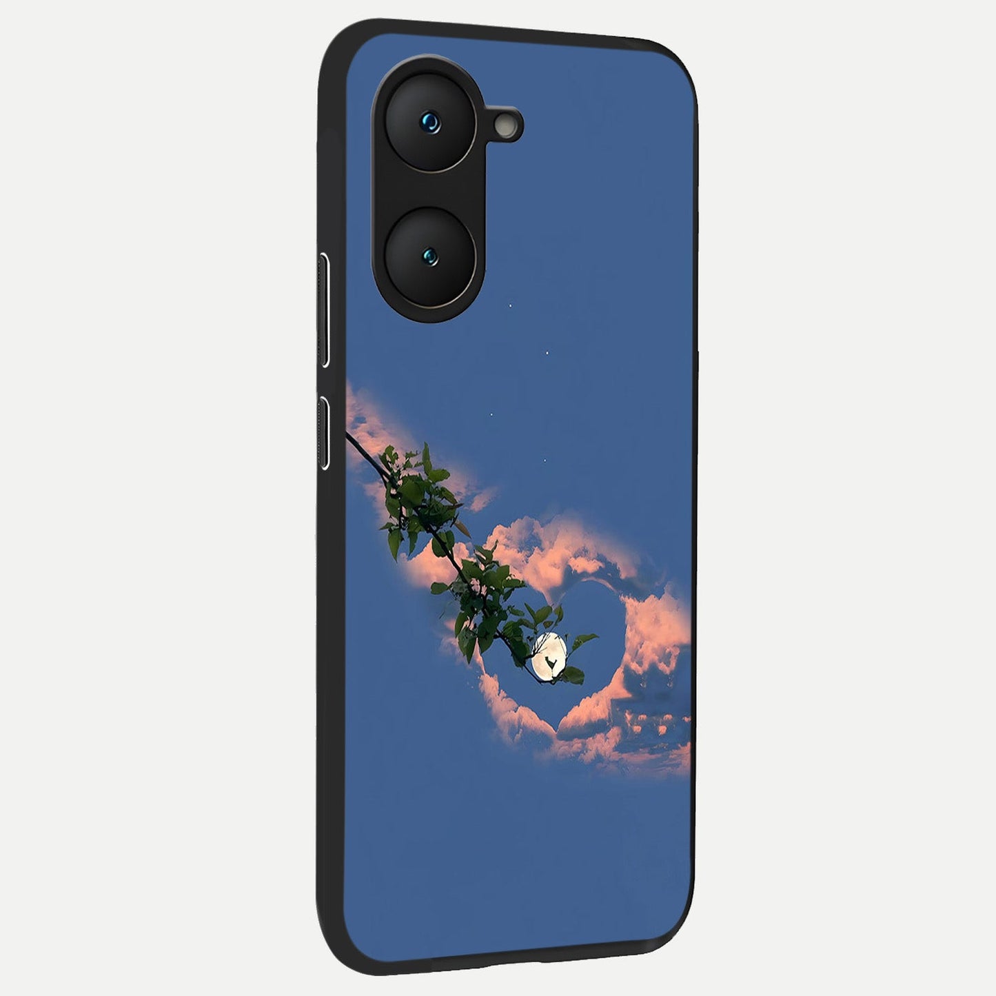  Sky Under Tree back cover for iQOO Z9 lite slim fit glass case with vibrant aesthetic design