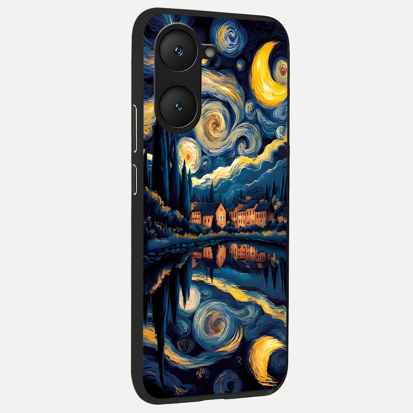  Starry Sky Serenity back cover for iQOO Z9 lite slim fit glass case with vibrant aesthetic design