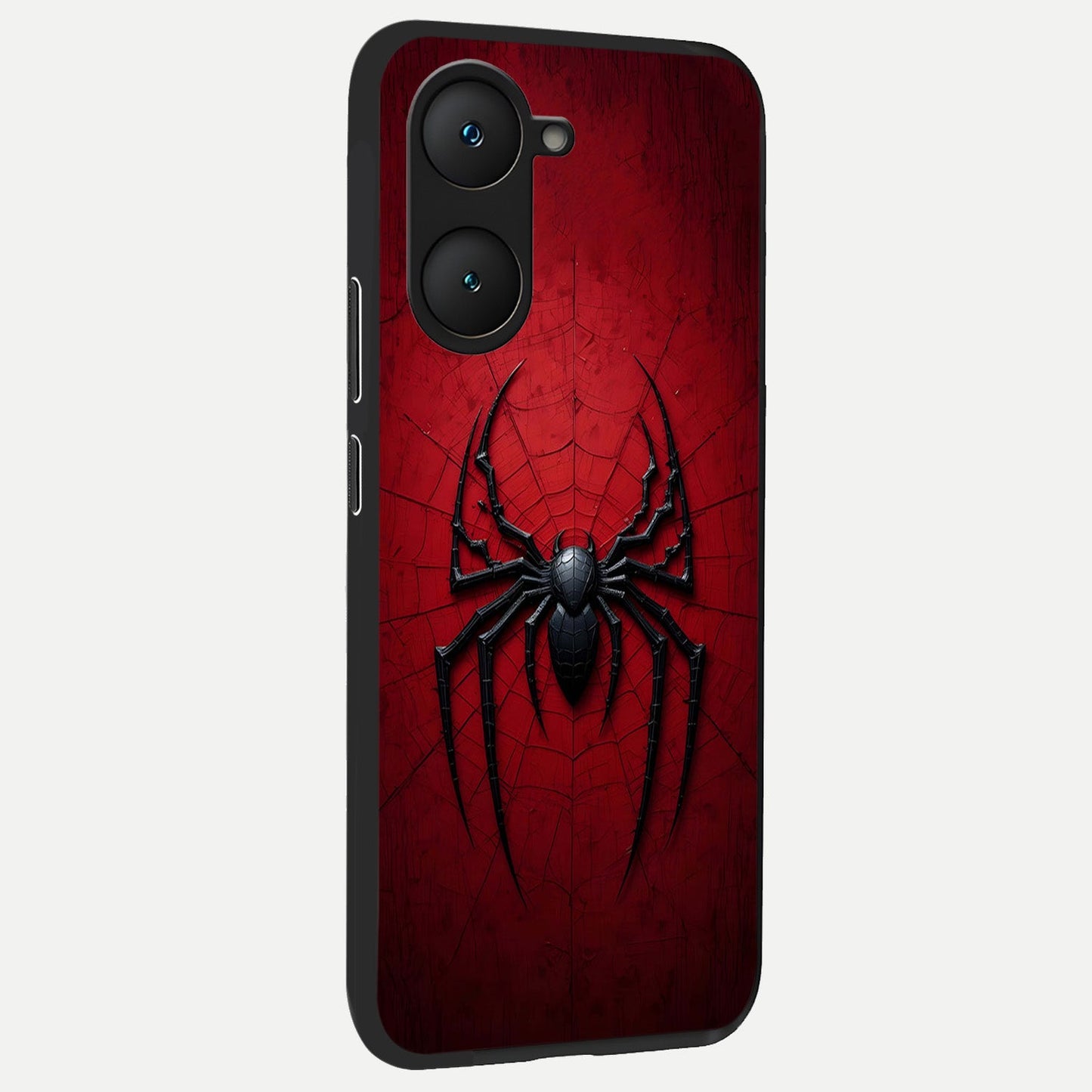  Superhero Web Emblem back cover for iQOO Z9 lite slim fit glass case with vibrant aesthetic design
