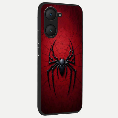  Superhero Web Emblem back cover for iQOO Z9 lite slim fit glass case with vibrant aesthetic design