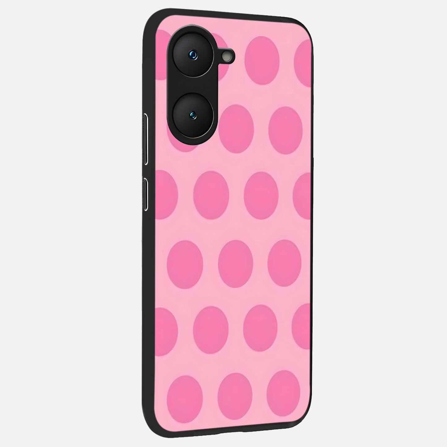  Sweet Dot Dreams back cover for iQOO Z9 lite slim fit glass case with vibrant aesthetic design