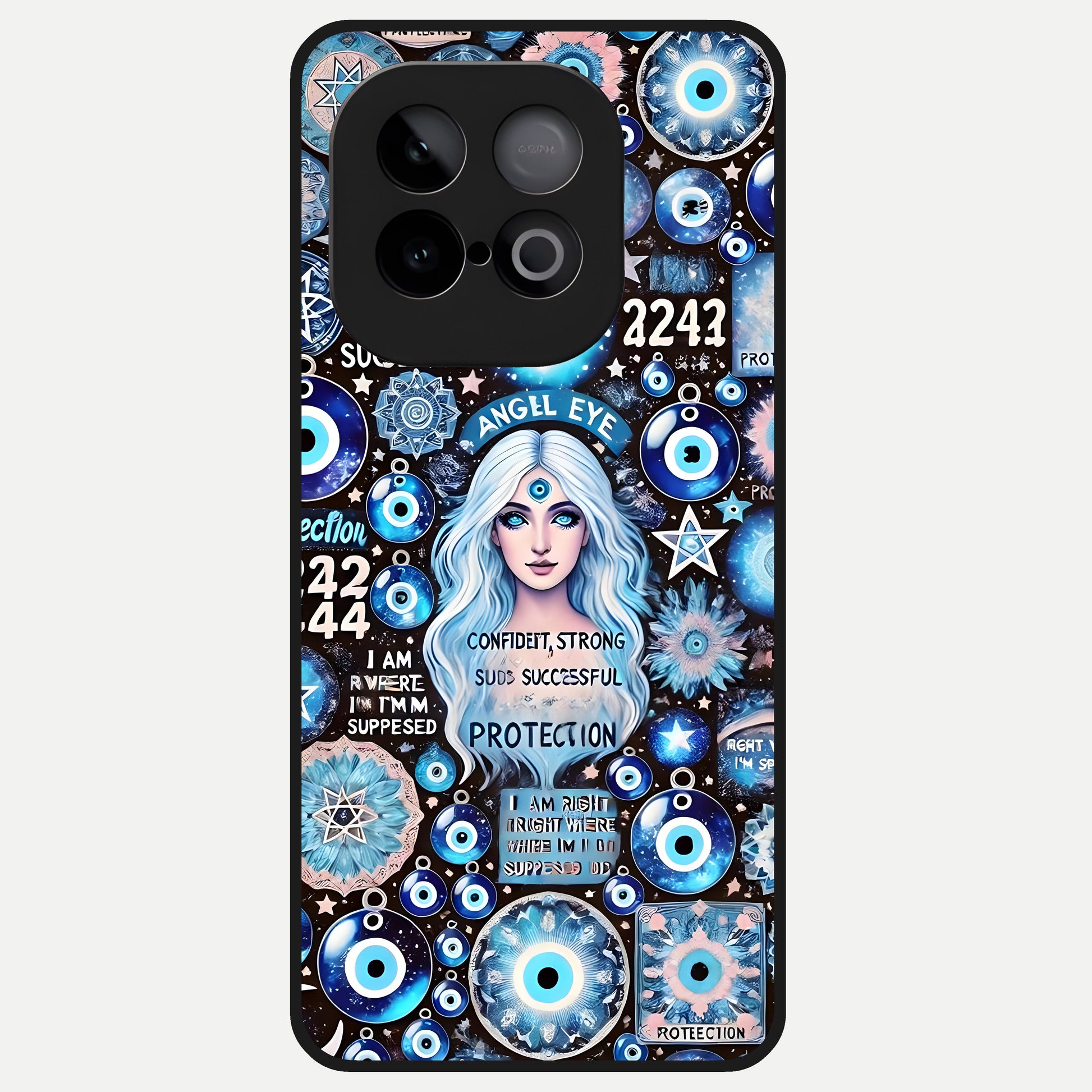  Angel Aura Shield Glass Case for iQOO Neo 10 back cover – full design glossy printed glass finish
