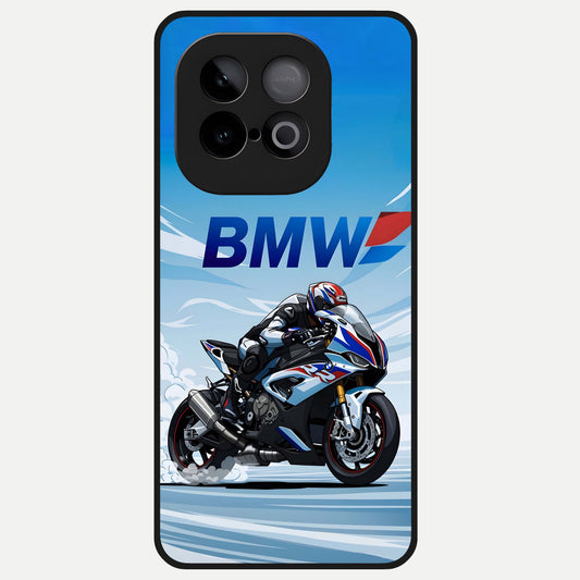 BMW Power Drift Glass Case for iQOO Neo 10 back cover – full design glossy printed glass finish