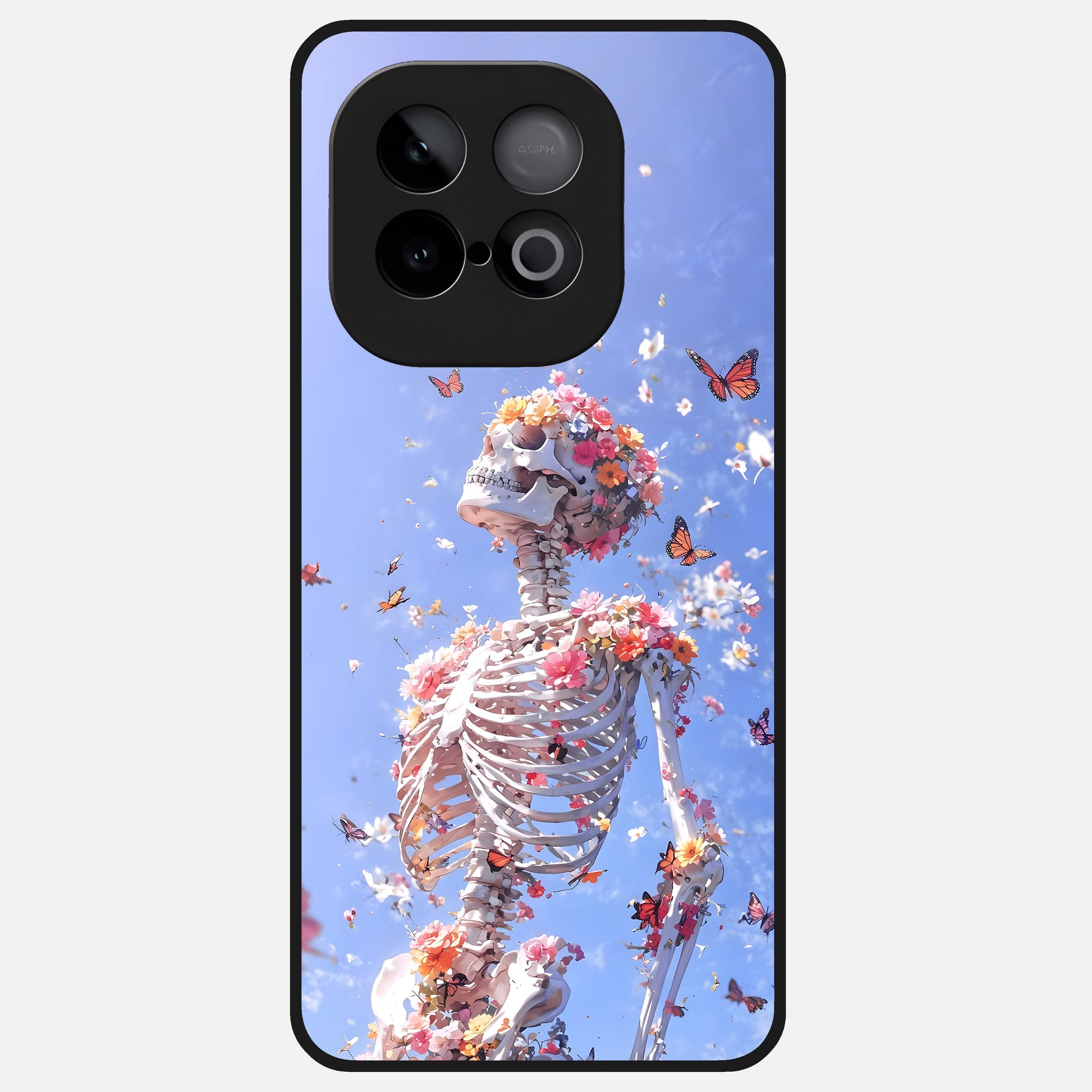  Bloom Beyond Bones Glass Case for iQOO Neo 10 back cover – full design glossy printed glass finish