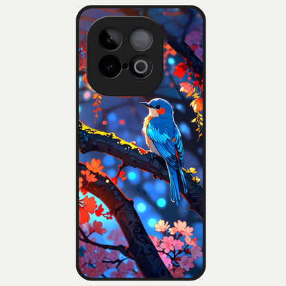  Blooming Water Drift Glass Case for iQOO Neo 10 back cover – full design glossy printed glass finish