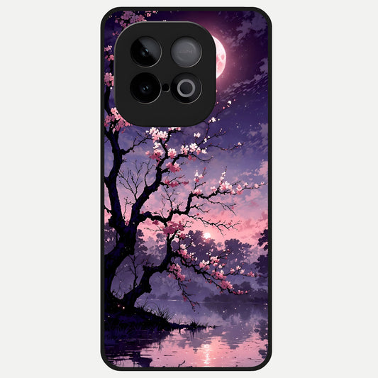  Blossom Pink Moon Glass Case for iQOO Neo 10 back cover – full design glossy printed glass finish