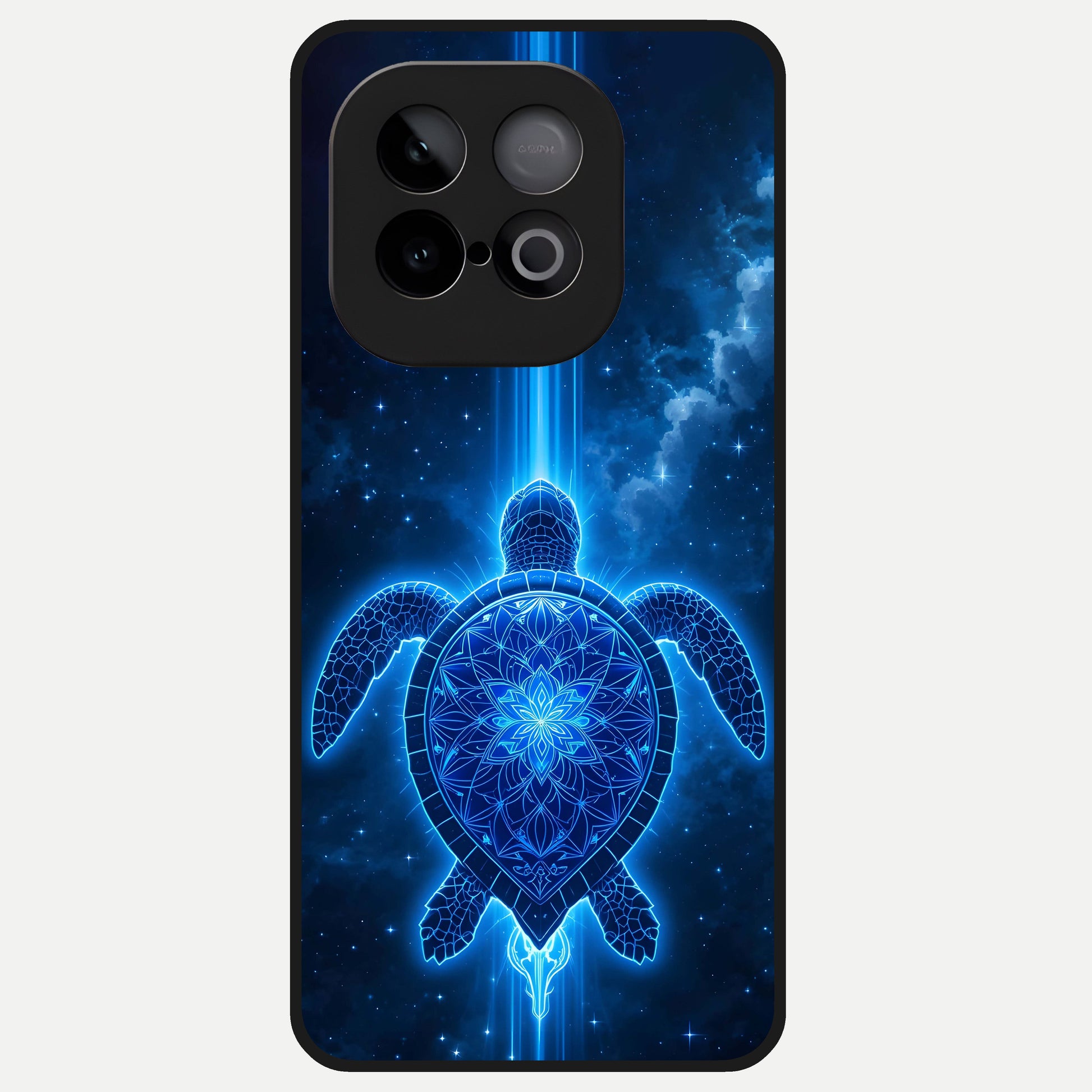  Blue Galaxy Turtle Glass Case for iQOO Neo 10 back cover – full design glossy printed glass finish