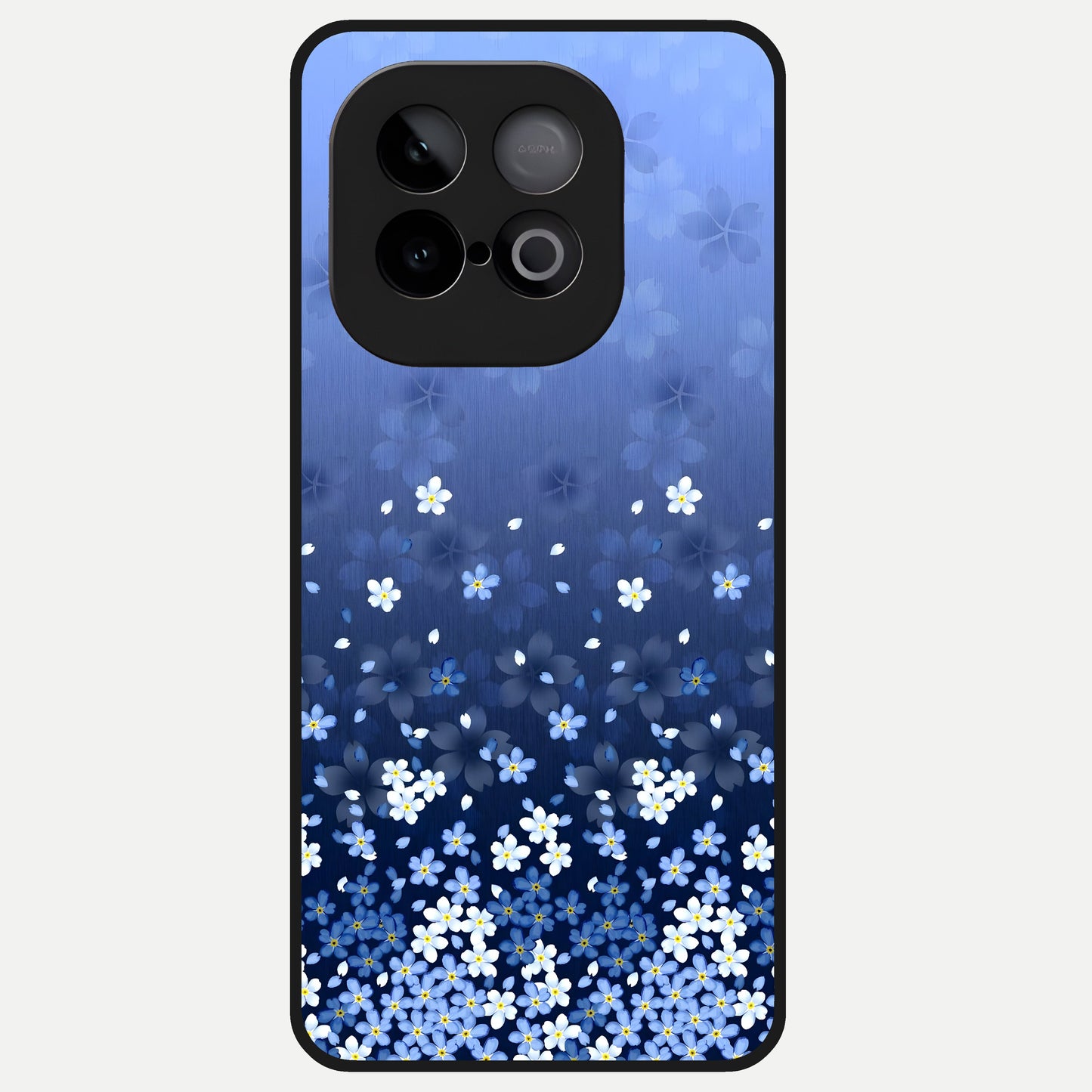  Blue Starry Glass Case for iQOO Neo 10 back cover – full design glossy printed glass finish