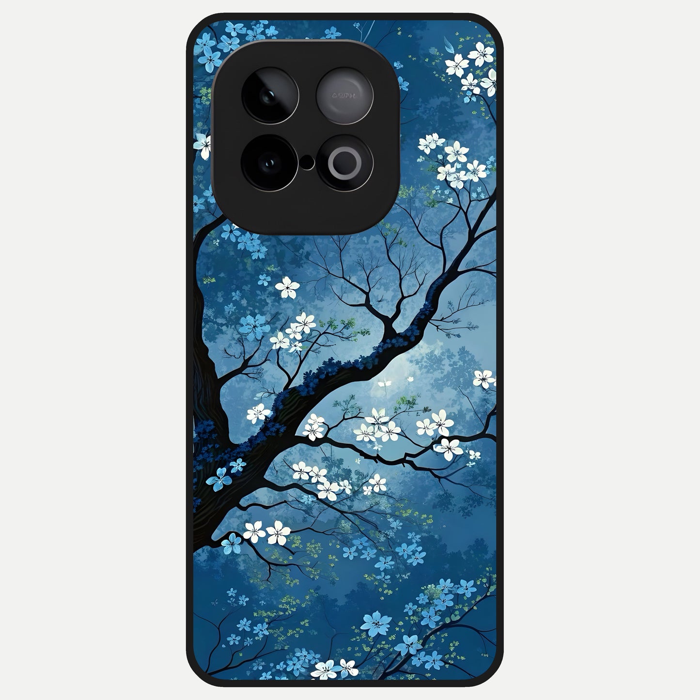  Blue Tree Serenity Glass Case for iQOO Neo 10 back cover – full design glossy printed glass finish