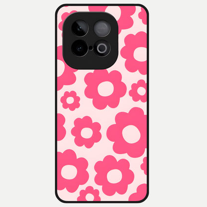  Blush Flower Pop Glass Case for iQOO Neo 10 back cover – full design glossy printed glass finish