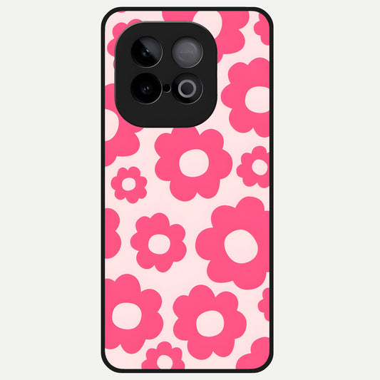  Blush Flower Pop Glass Case for iQOO Neo 10 back cover – full design glossy printed glass finish