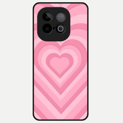  Blush Heart Waves Glass Case for iQOO Neo 10 back cover – full design glossy printed glass finish