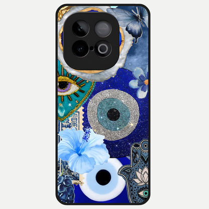  Celestial Blue Vision Glass Case for iQOO Neo 10 back cover – full design glossy printed glass finish