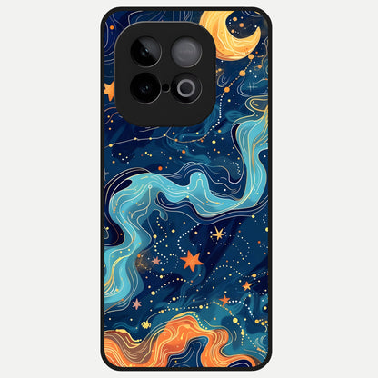  Celestial Dream Flow Glass Case for iQOO Neo 10 back cover – full design glossy printed glass finish