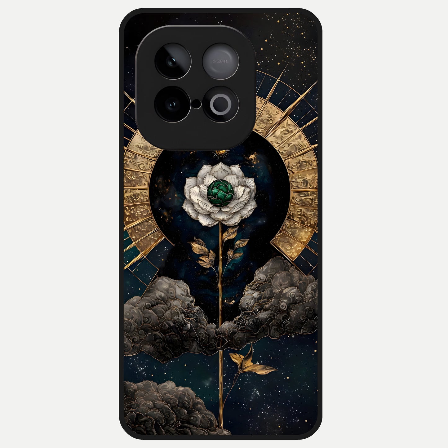  Celestial Lotus Morang Glass Case for iQOO Neo 10 back cover – full design glossy printed glass finish