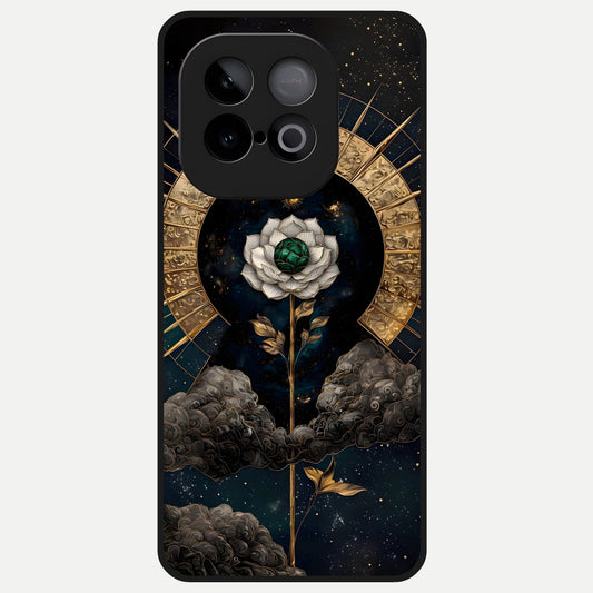  Celestial Lotus Morang Glass Case for iQOO Neo 10 back cover – full design glossy printed glass finish