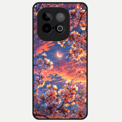  Celestial Sakura Sunset Glass Case for iQOO Neo 10 back cover – full design glossy printed glass finish