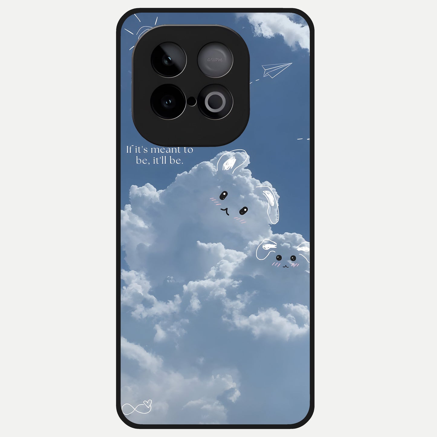  Cloud Bunny Dreams Glass Case for iQOO Neo 10 back cover – full design glossy printed glass finish