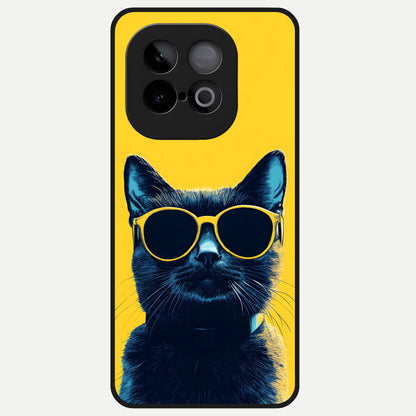  Cool Cat Vibes Glass Case for iQOO Neo 10 back cover – full design glossy printed glass finish