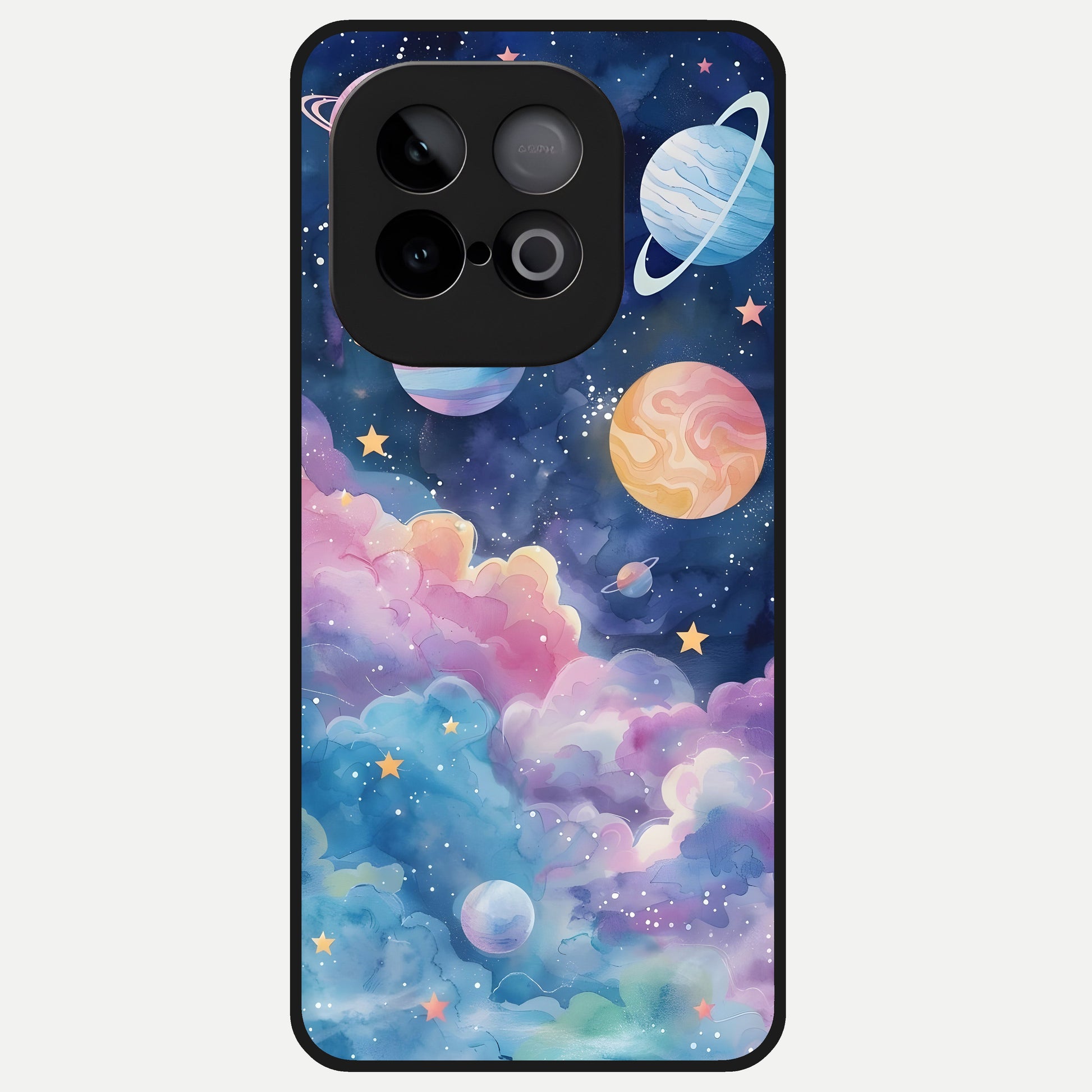  Cosmic Planet Dreams Glass Case for iQOO Neo 10 back cover – full design glossy printed glass finish